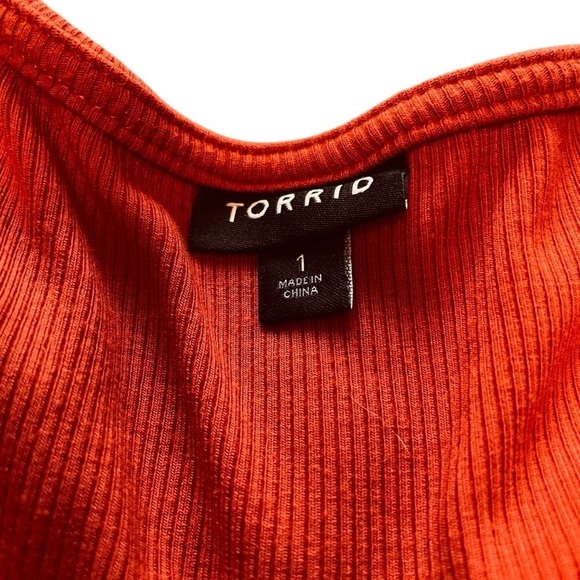 Torrid Ribbed Twist Front -Skater Dress-Knee-Length Dress-Size 1/XL/14-16 - Picture 8 of 11